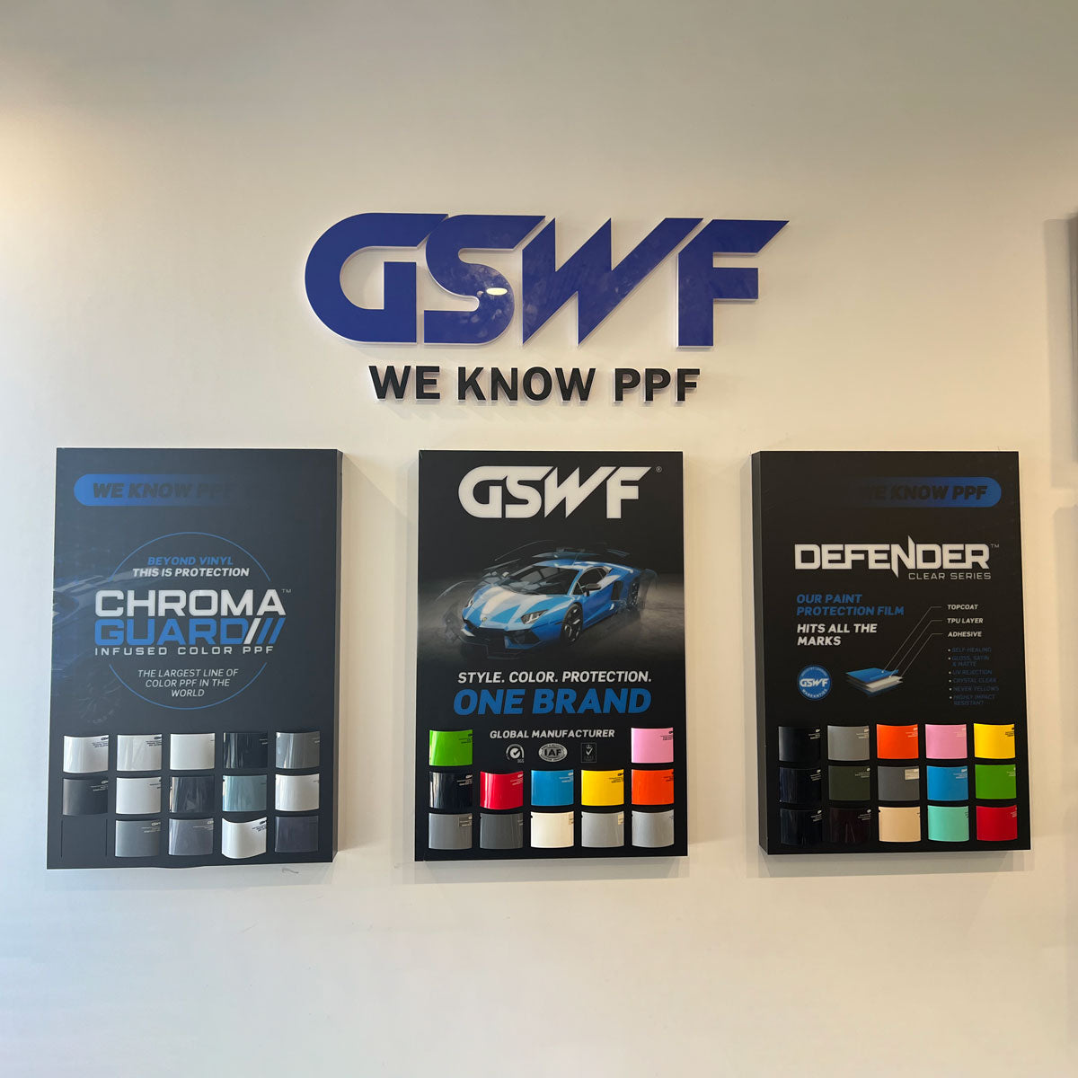 GSWF PPF Swatch Wall