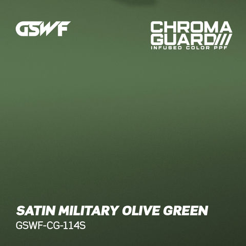 Satin Military Olive Green